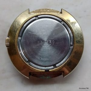 fondello orologio russo Raketa UFO dorato